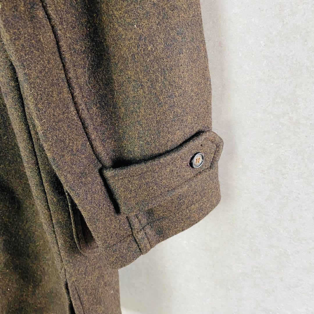 VAN JACKET ウールダッフルコート ブラウン フード付きL