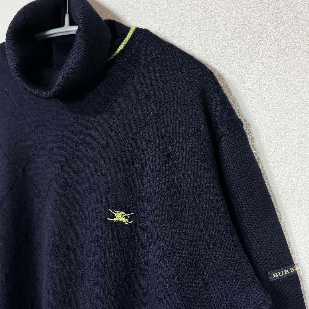 美品 BURBERRY GOLF バーバリーゴルフ セーター ハイネック 裏地