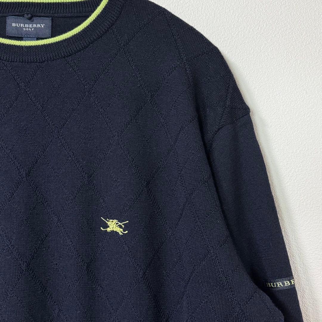 美品 BURBERRY GOLF バーバリーゴルフ セーター ハイネック 裏地