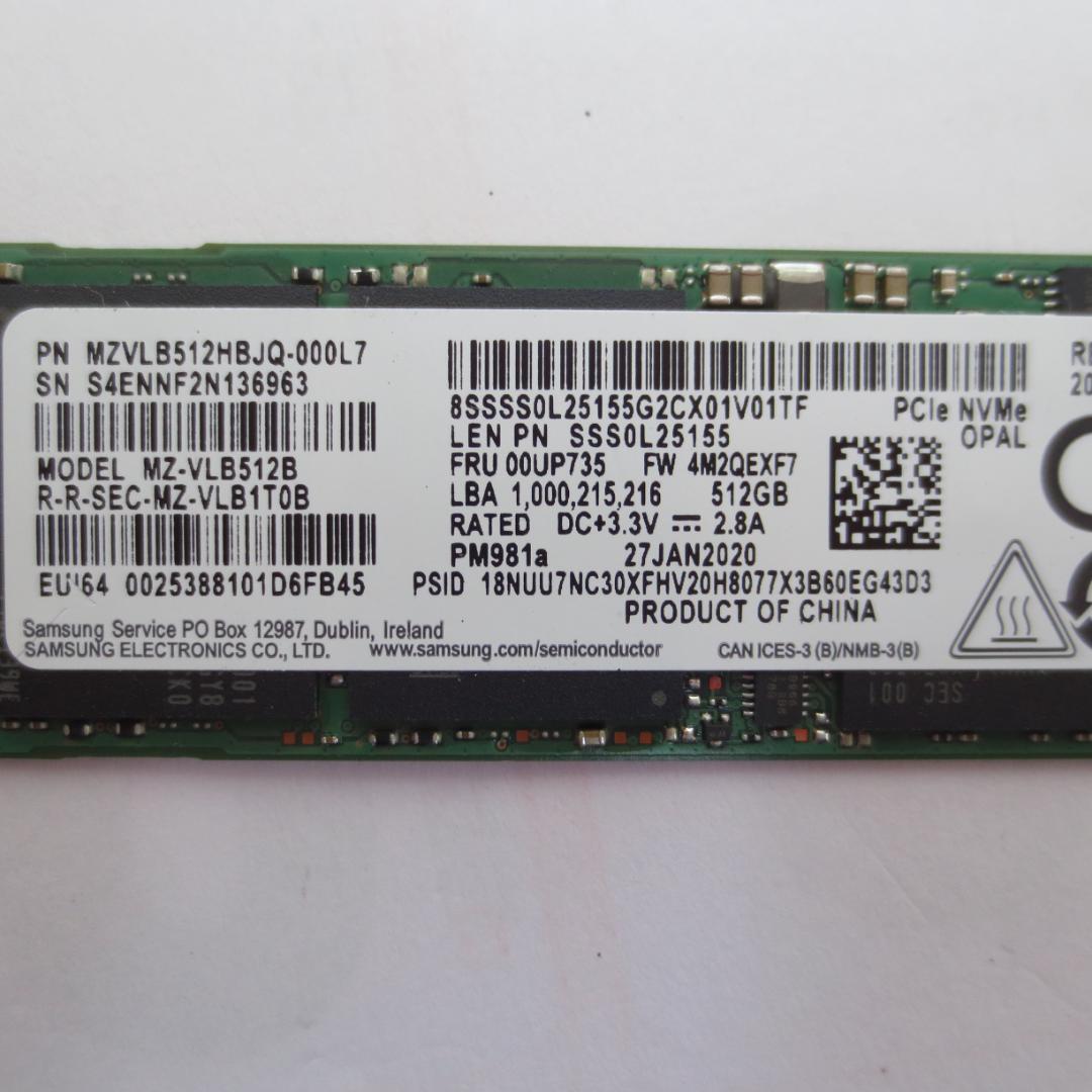 M.2 2280 NVMe SSD 512GB 2枚