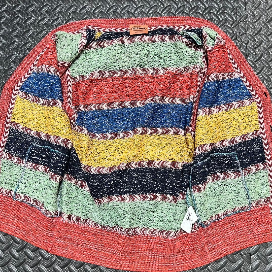 【希少/ヴィンテージ】MISSONI ニットベスト オレンジタグ マルチカラー