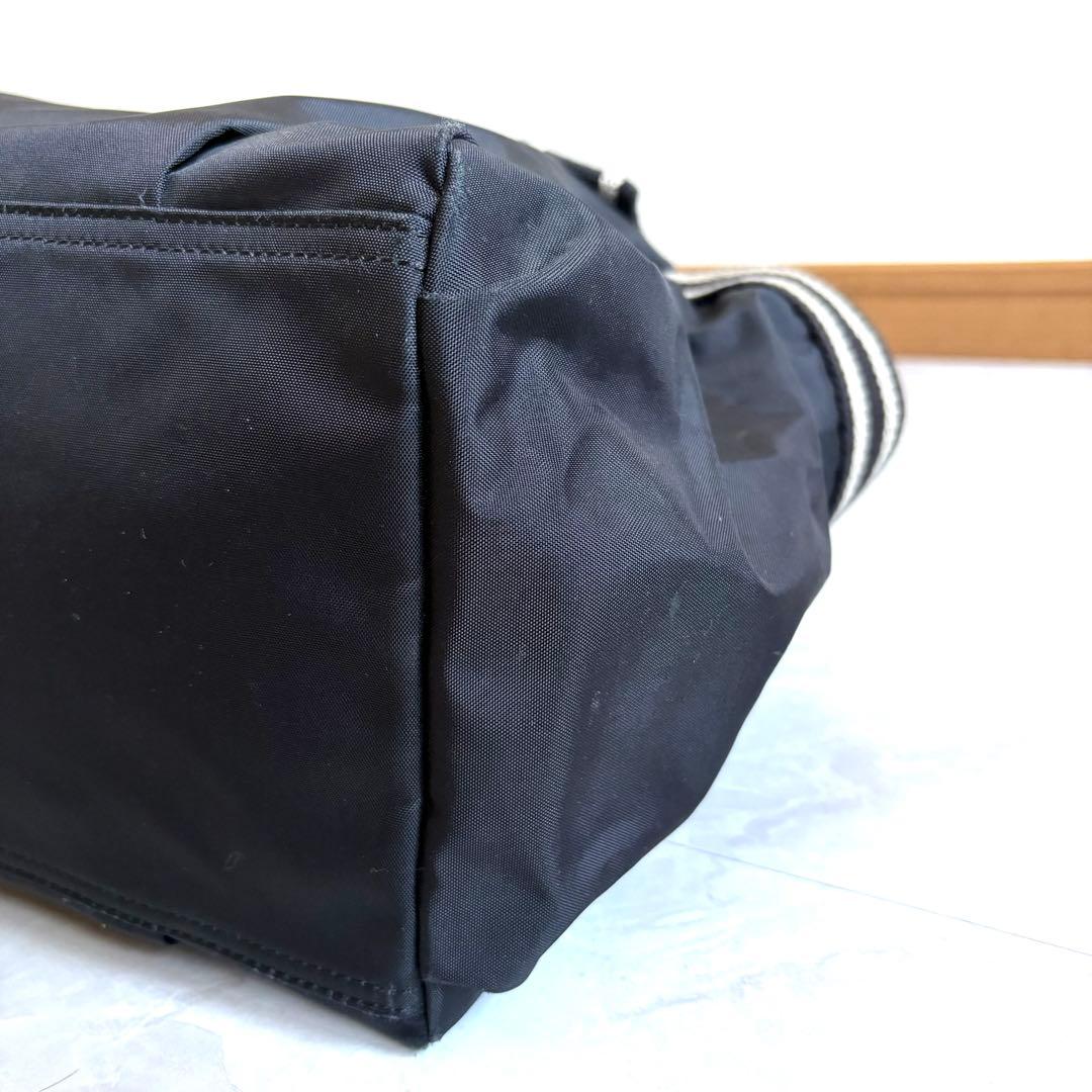 agnes b アニエスベー ボストンバッグ ナイロン 黒 美品