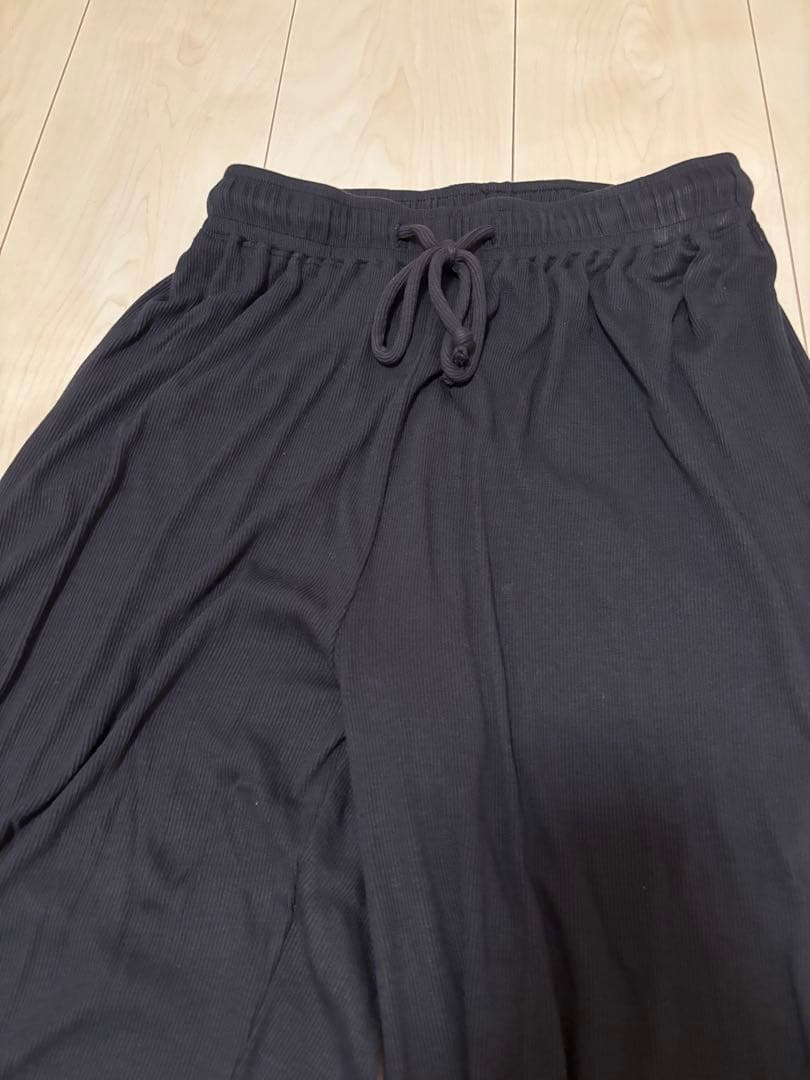 BUDHI MUDRA ブラック Rib jogger pants XS