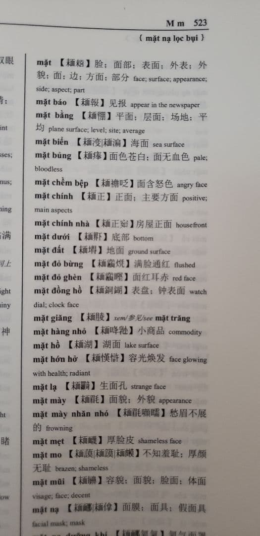 越喃汉英 四文对照新辞典