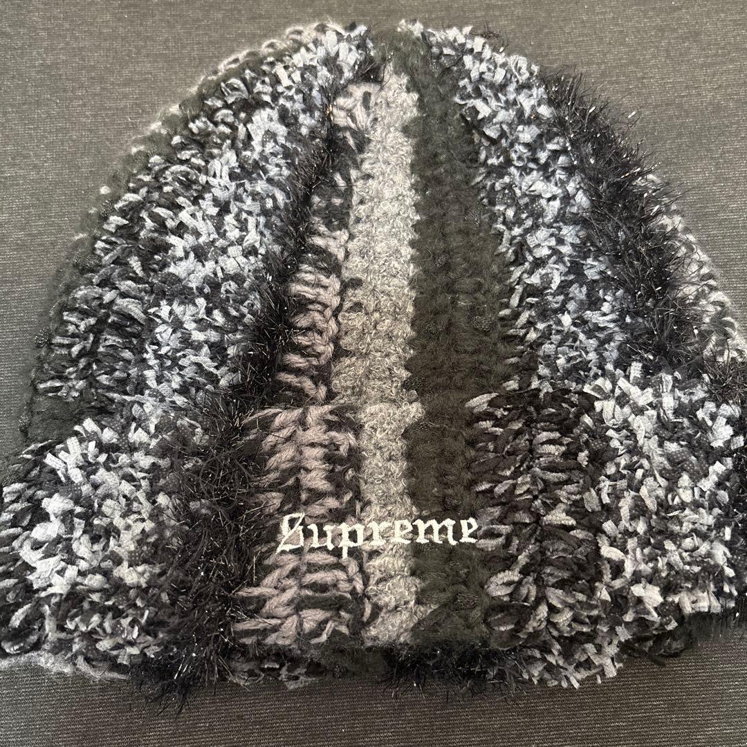 試着のみ　Supreme ストライプ ニット帽