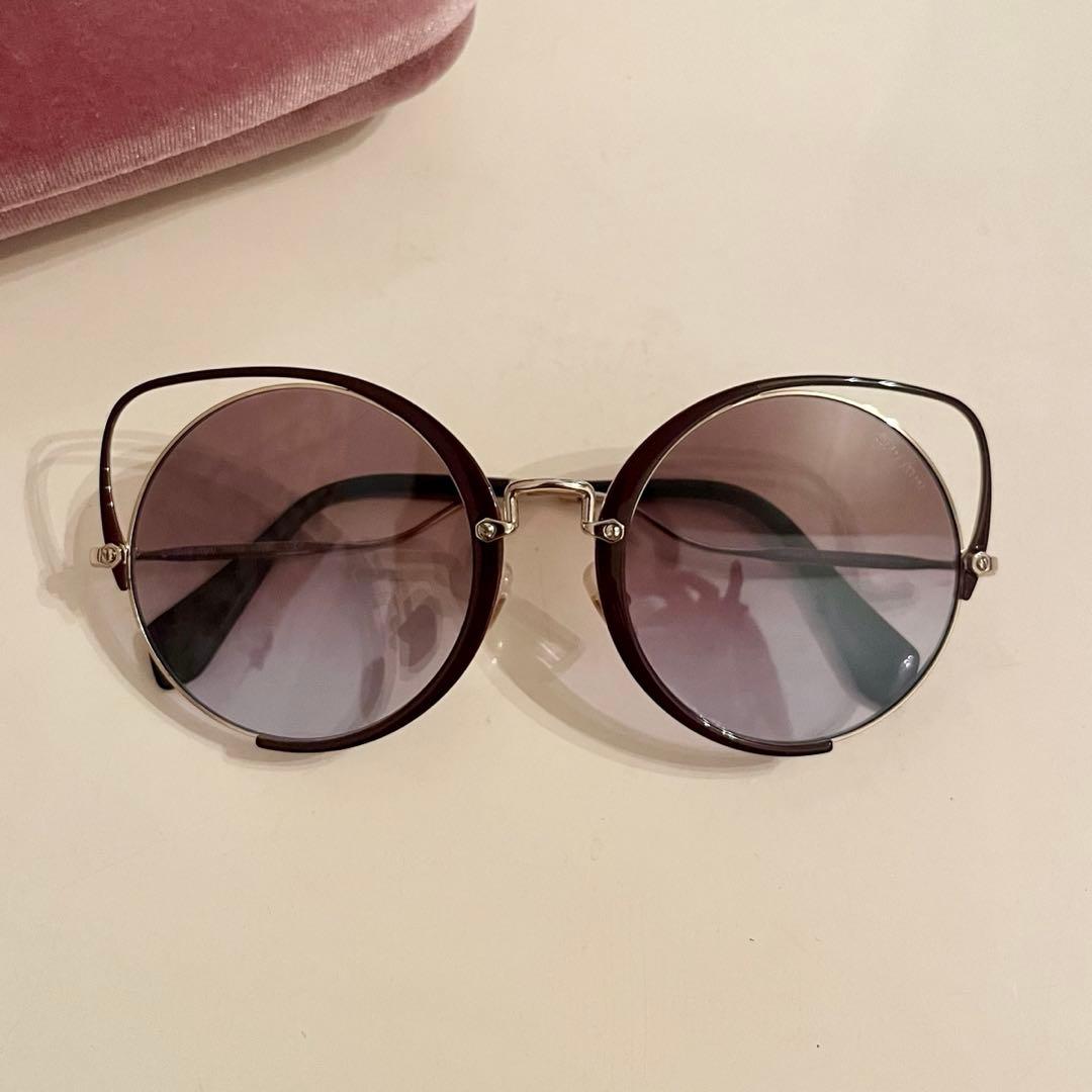 miu miu キャットアイサングラス 美品　ケース付き