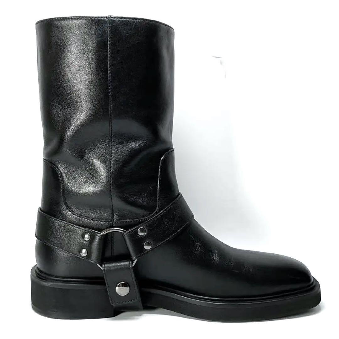 VALENTINO 　アンクルブーツ　Vロゴ　シグネチャー　レザー　25.5cm