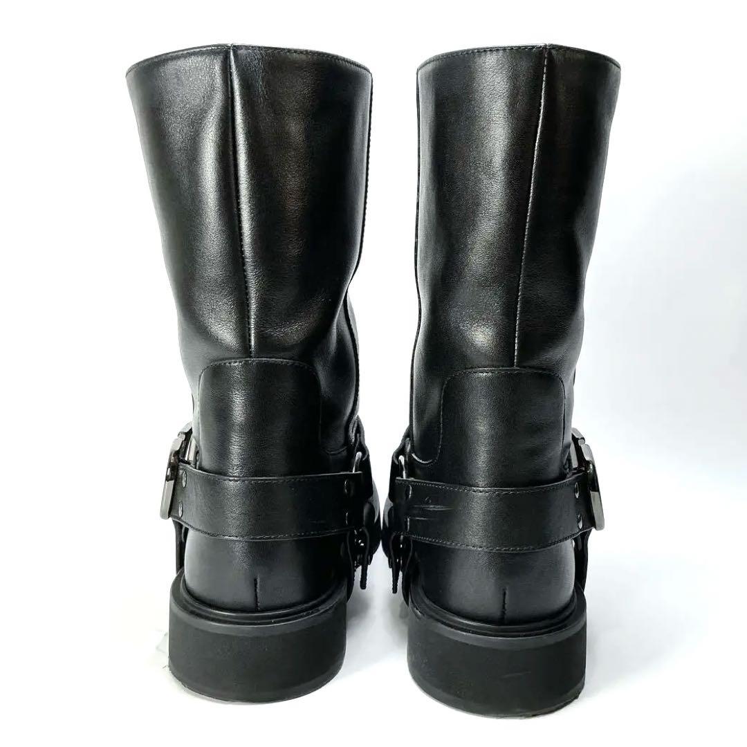 VALENTINO 　アンクルブーツ　Vロゴ　シグネチャー　レザー　25.5cm