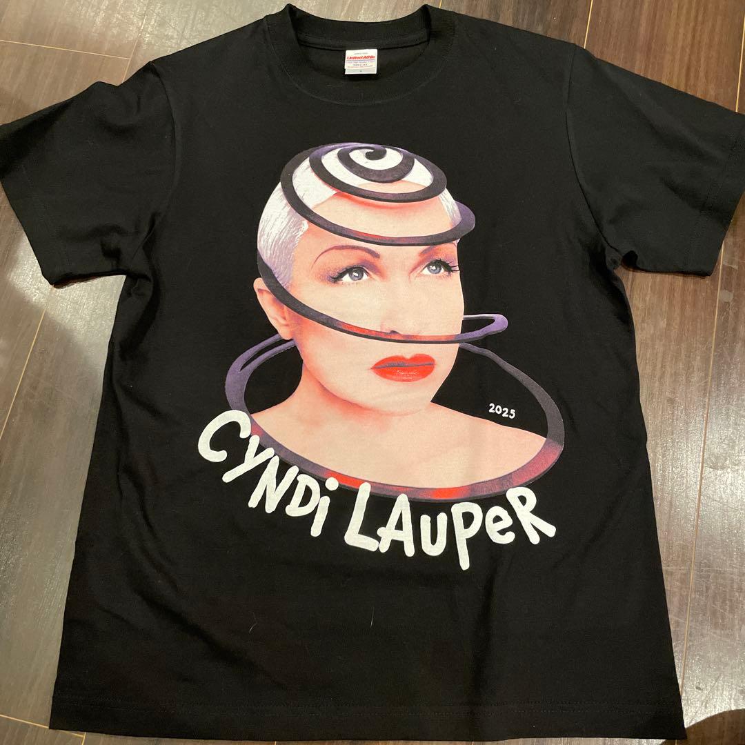 Cyndi Lauper ブラック Tシャツ S