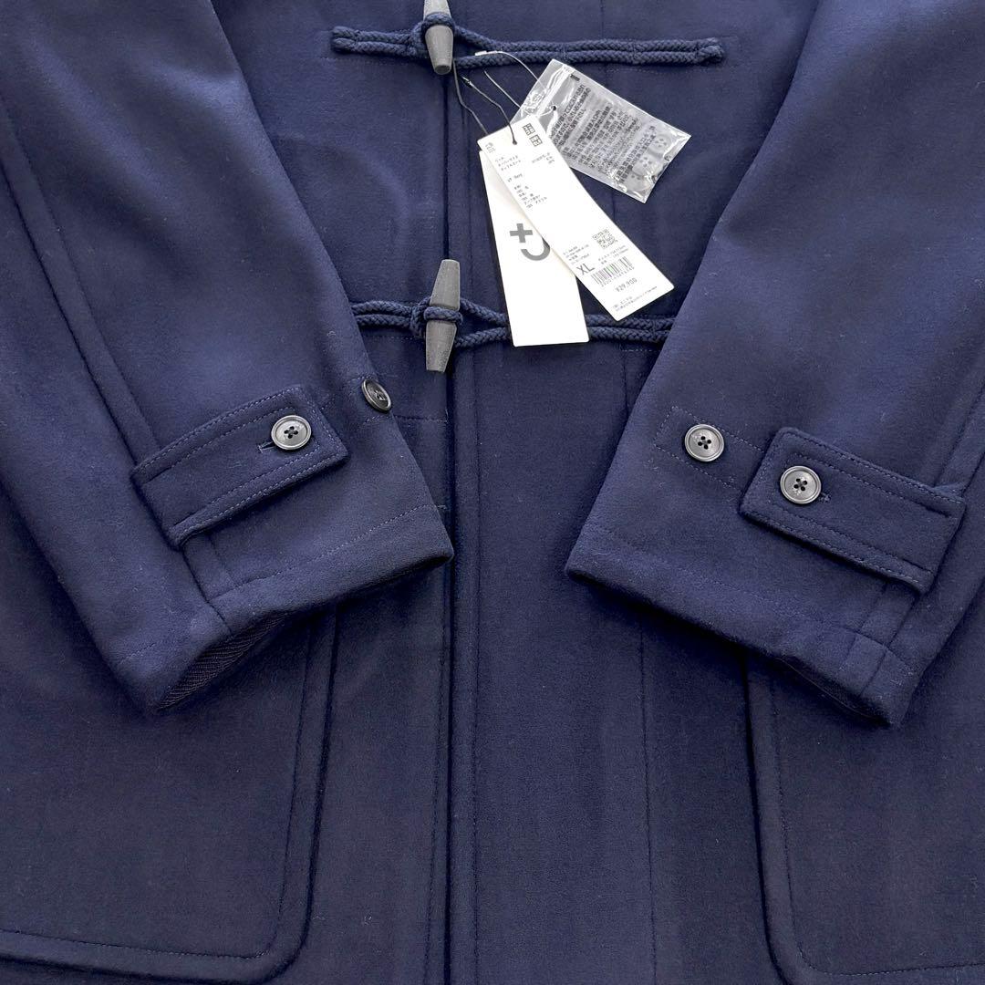 【新品】 ユニクロ +J ウール ダッフルコート オーバーサイズ ネイビー XL