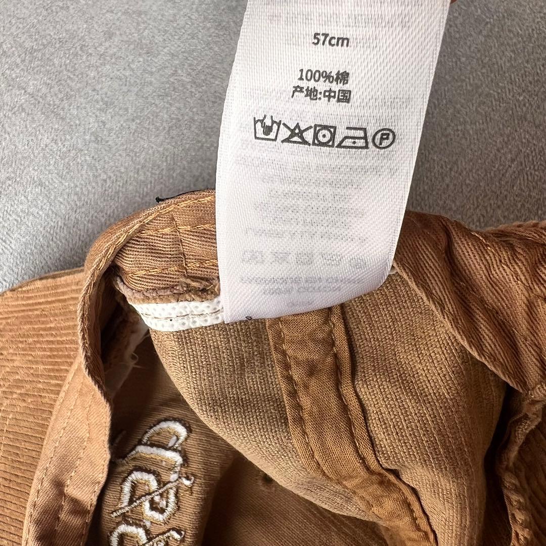 【極美品】24SS STUSSY コーデュロイ キャップ キャメル 刺繍ロゴ