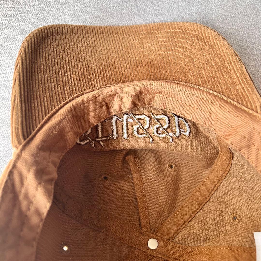 【極美品】24SS STUSSY コーデュロイ キャップ キャメル 刺繍ロゴ