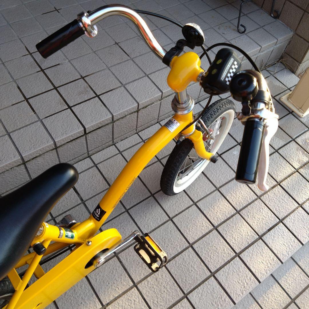 イエロー 14インチ 幼児用自転車 補助輪付き ASAHI