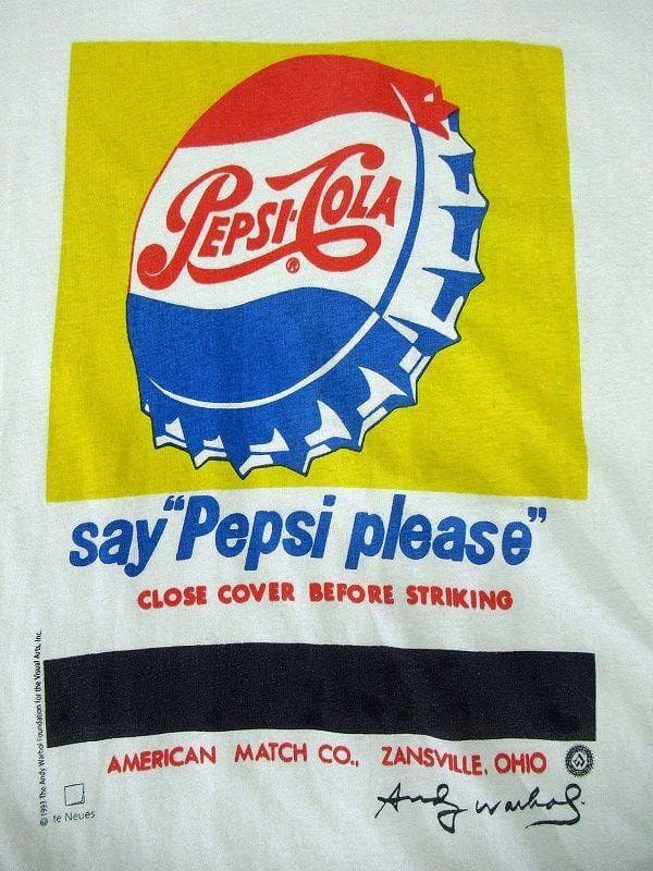 専用　ペプシ コーラ ノイエス美術館 アート 染み込みプリント Tシャツ
