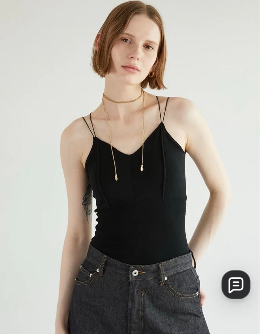 【La peau de gem. 】cup in knit cami