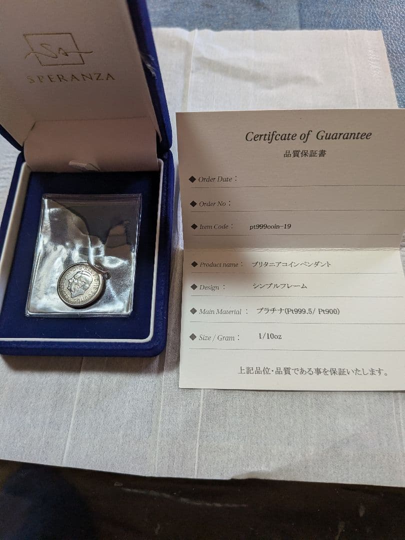 プラチナ スペランツァ トップ ネックレス