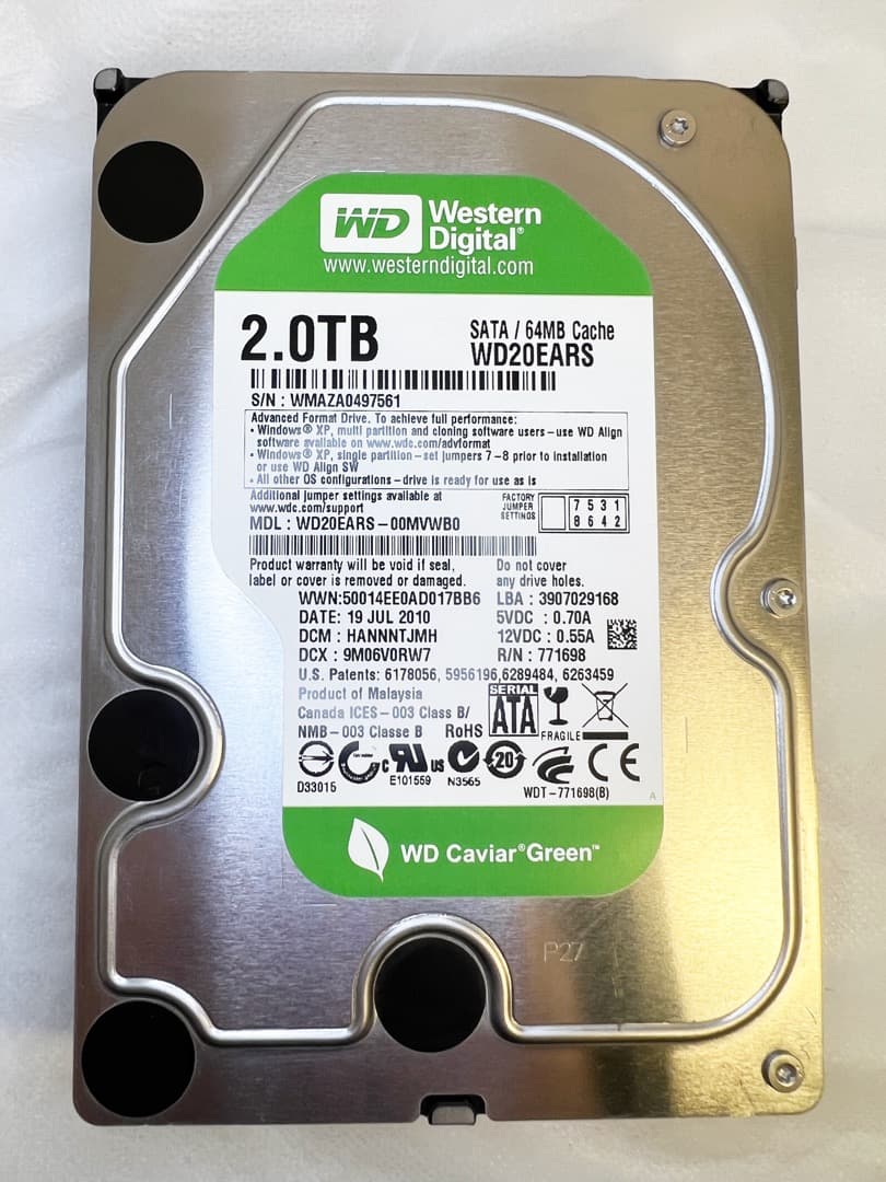 ま*つ様 WD GREENシリーズ★2TB HDD 2台セットで超お買い得オーク