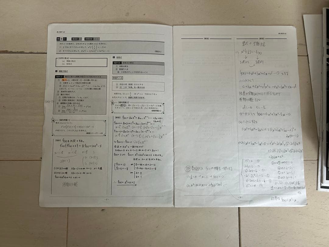 【おまけ付き！】鉄緑会　高2数学　No.1〜42 全プリント