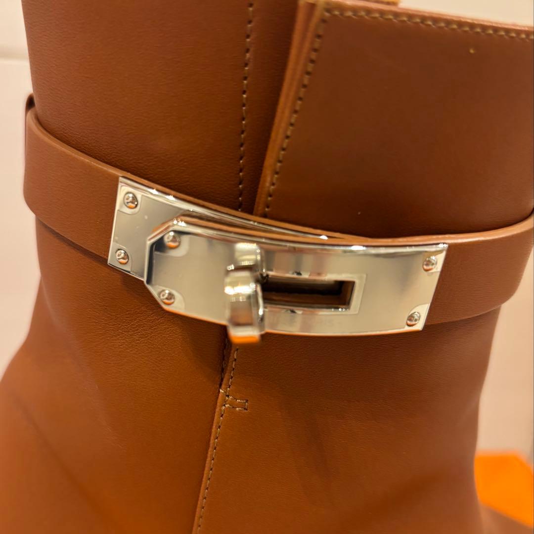 HERMES/エルメス ショートブーツ サンジェルマン37ハーフ