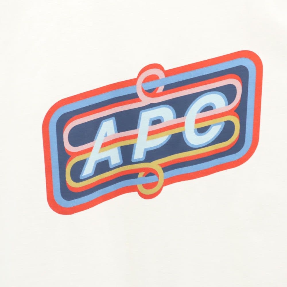 新品 未使用 アーペーセー プリント ロゴ Tシャツ M 日本製