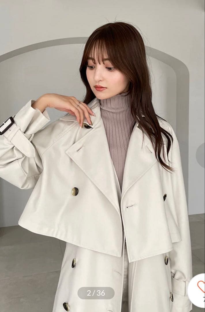 anuans アニュアンス 3way ダブルブレストトレンチコート ジレ
