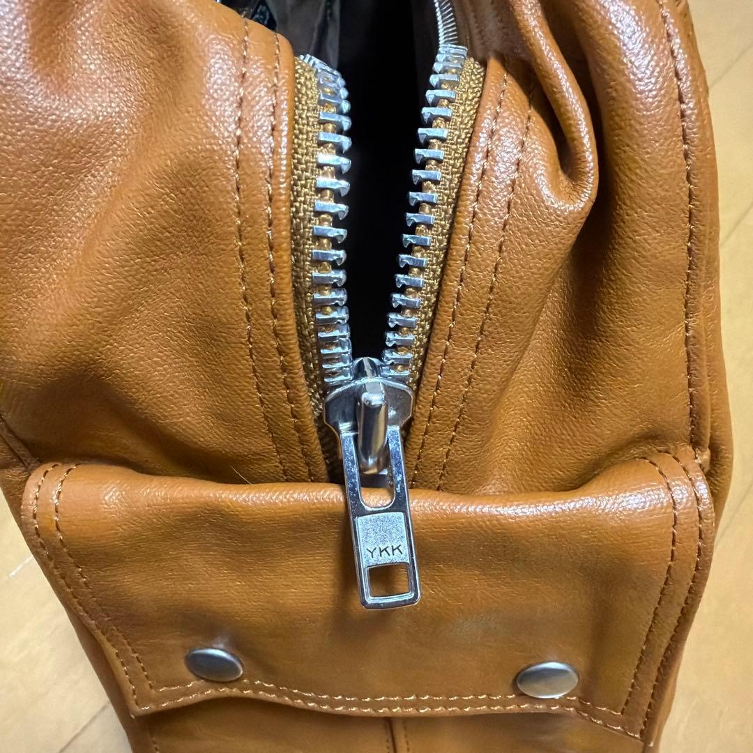 ポーター　キャメル　ミニボストンバッグ　中古品