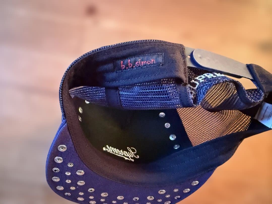 帽子 Supreme x b.b. Simon Studded Mesh \"Navy\"