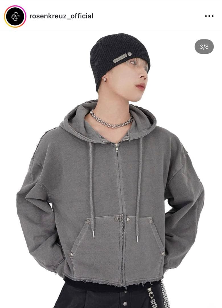 rosen kreuzニット帽 メタルプレート