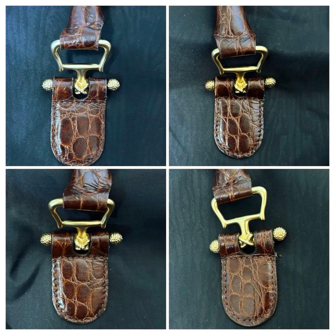 美品◎BALENCIAGA バレンシアガ BB ボストンバッグ クロコ型押し