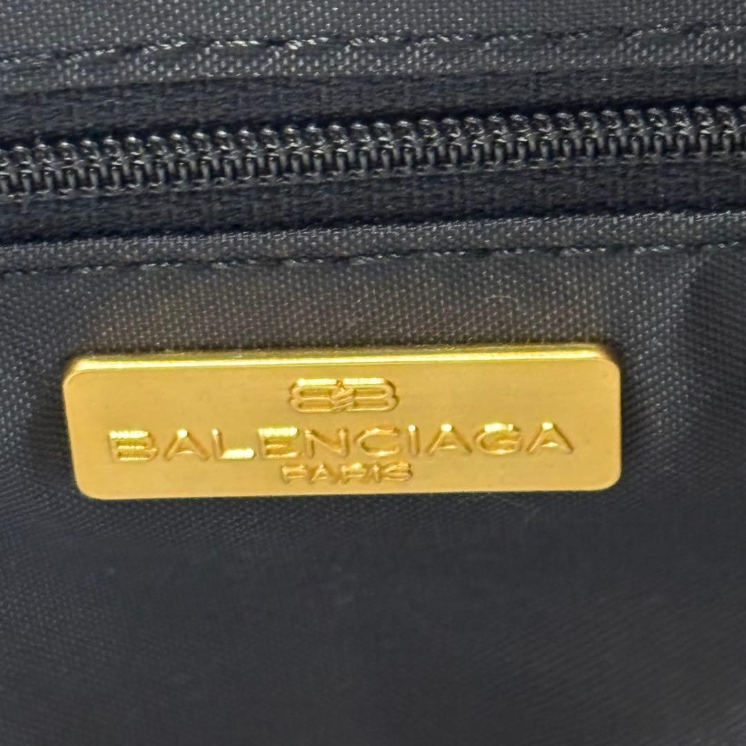 美品◎BALENCIAGA バレンシアガ BB ボストンバッグ クロコ型押し