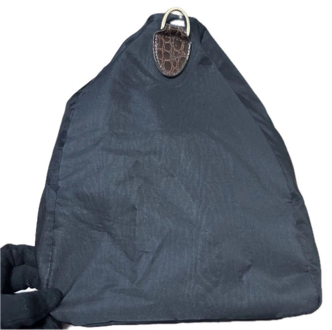 美品◎BALENCIAGA バレンシアガ BB ボストンバッグ クロコ型押し