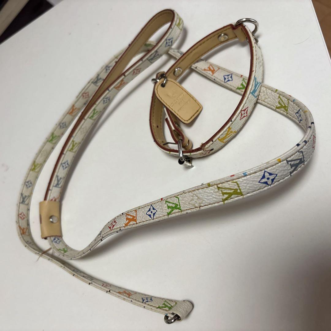 Louis Vuitton マルチカラー犬用リード 首輪