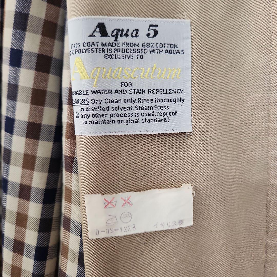 Aquascutum アクアスキュータム トレンチコート イングランド　アクア5