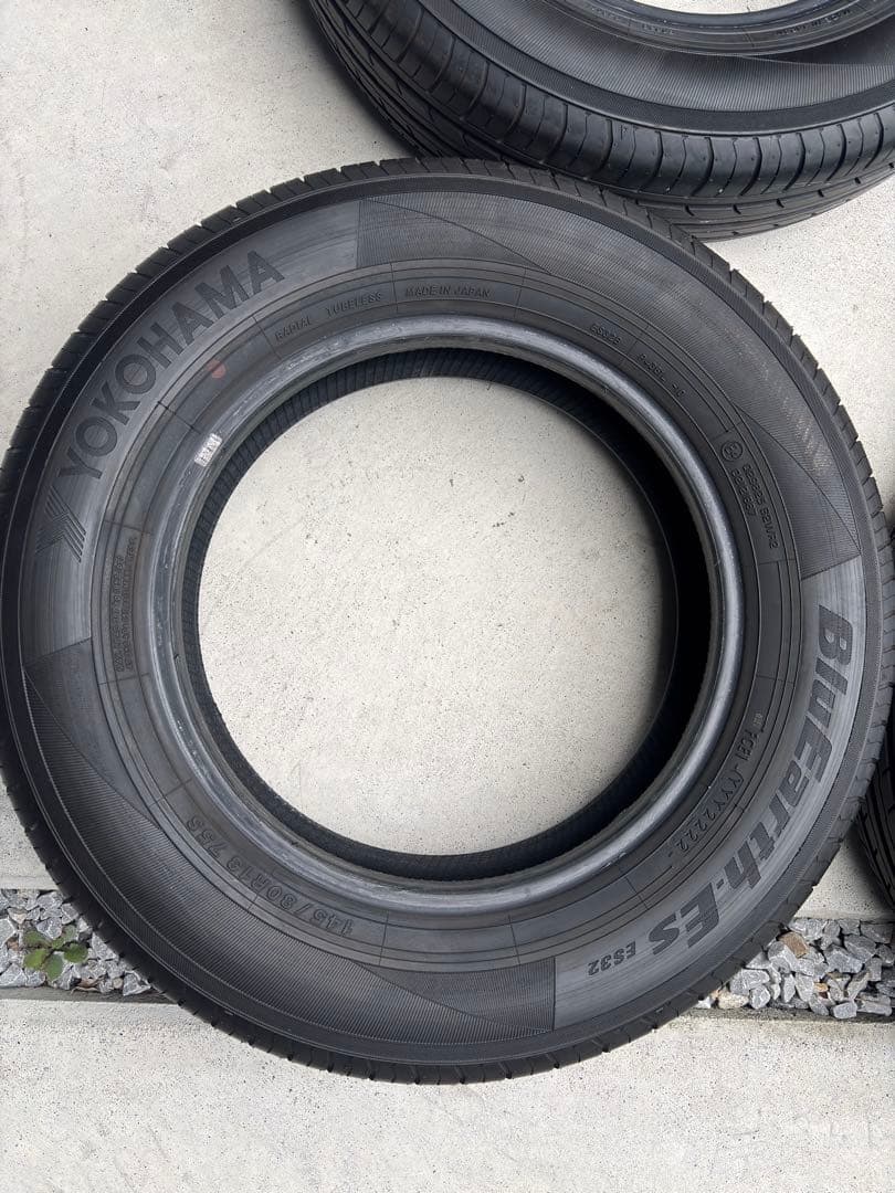 ヨコハマ　ブルーアースES 22年製　145\80R13 4本セット　溝あり