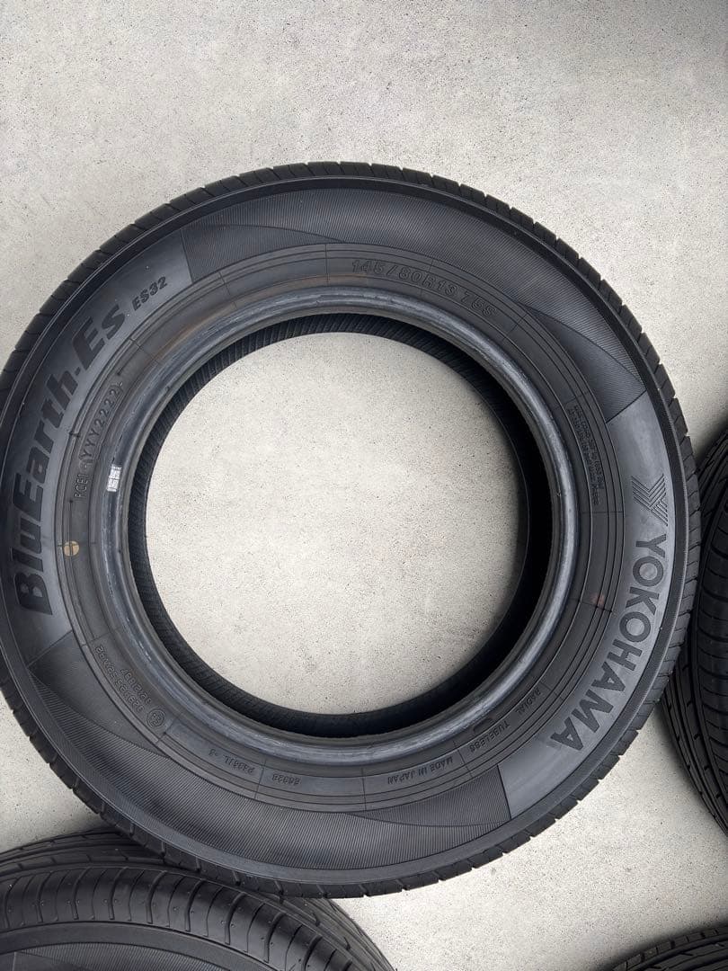 ヨコハマ　ブルーアースES 22年製　145\80R13 4本セット　溝あり