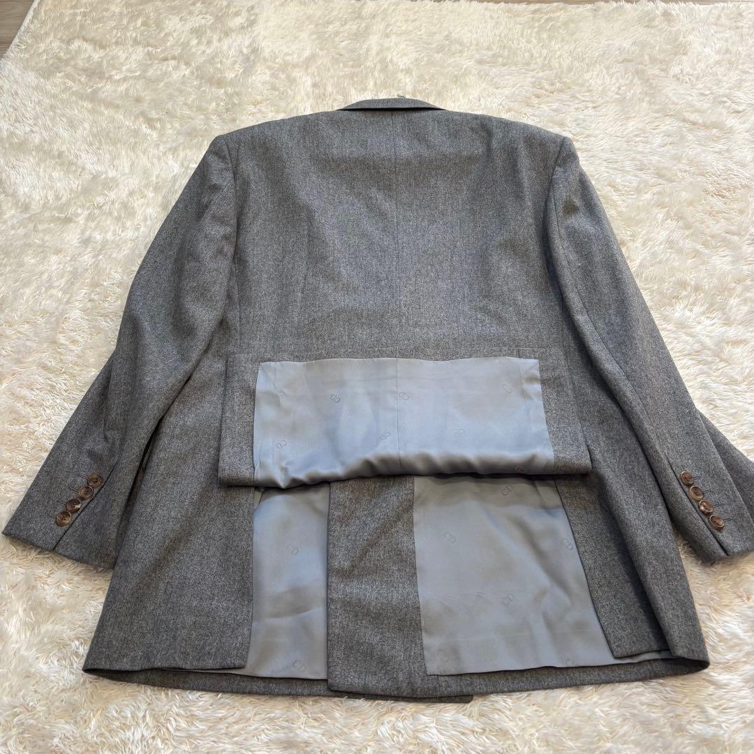 【Dior】美品✨ダブル テーラードジャケット グレー L ヴィンテージ ウール