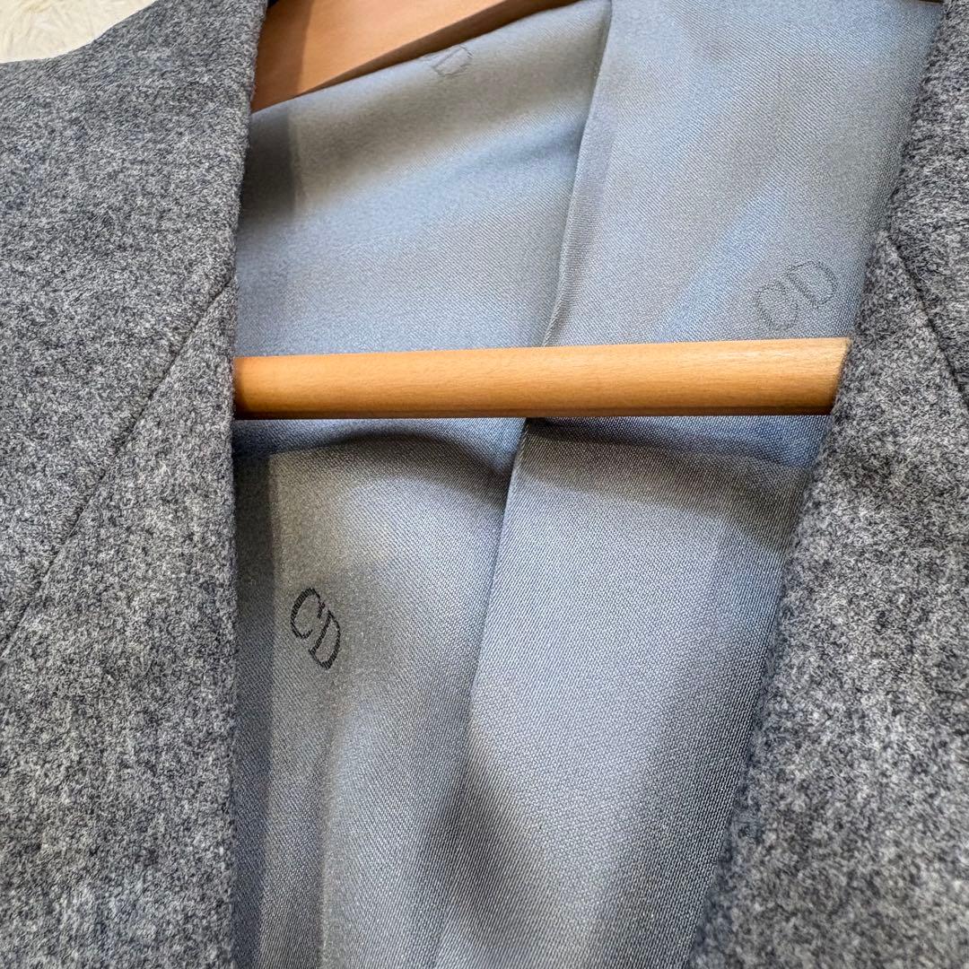 【Dior】美品✨ダブル テーラードジャケット グレー L ヴィンテージ ウール