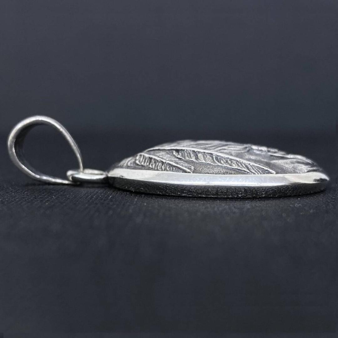 美品 SAAD シルバー フェザー リバティー インディアンコンチョ ペンダント