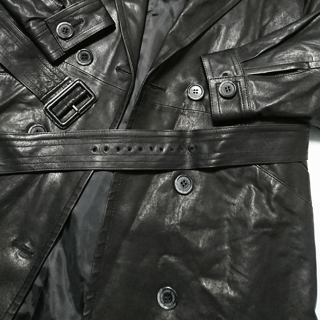 ナインレーベル9NINE LABEL◇ラムレザートレンチコート◇シープスキン