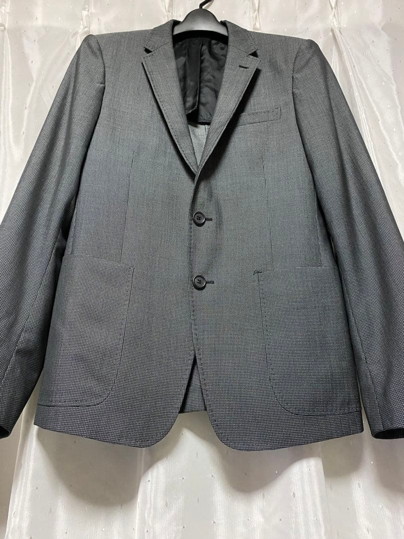 PRADA 00s 2B テーラードジャケット 総柄 ロゴ