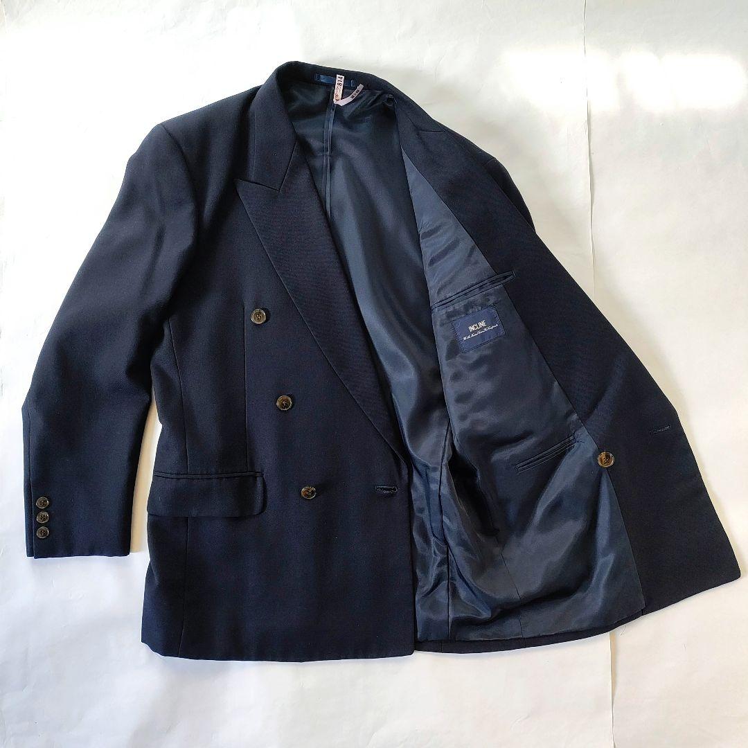 セットアップスーツ ダブルブレスト ネイビー M