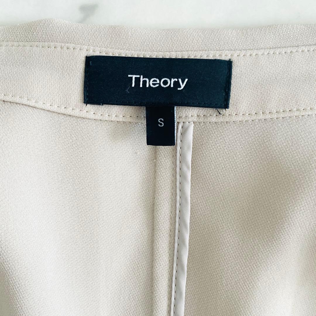 美品 セオリー Theory 上質トリアセ素材トレンチコート とろみ落ち感 S