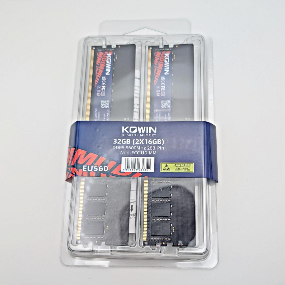 新品納品書付 KOWIN DDR5-5600 32GB (16G×2)マイクロン