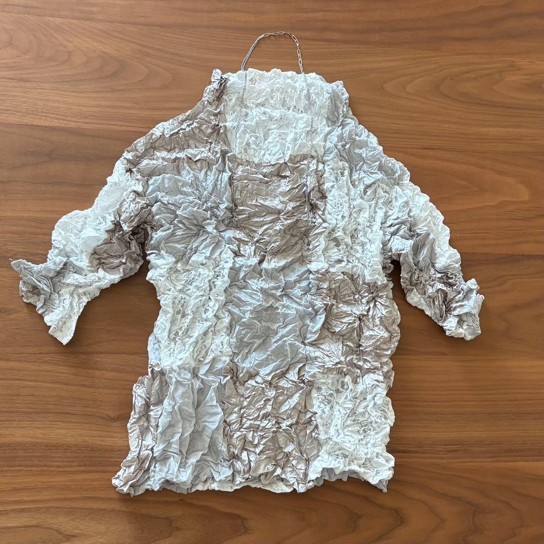 NOKO OHNO ノコオーノ ブラウス カットソー プリーツ加工 シワ加工