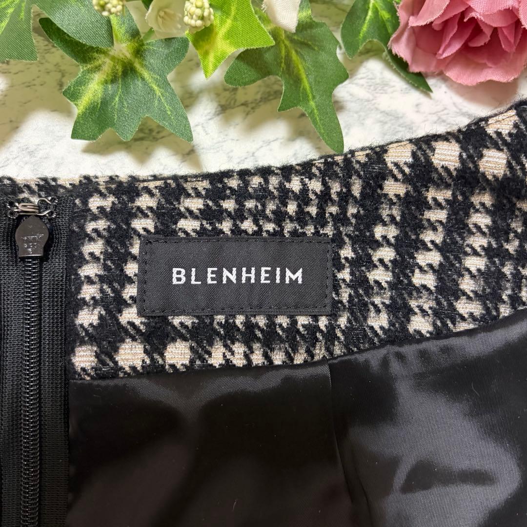 美品♡ ブレンへイム　ロングタイトスカート　　グレンチェック　暖かウール混　M