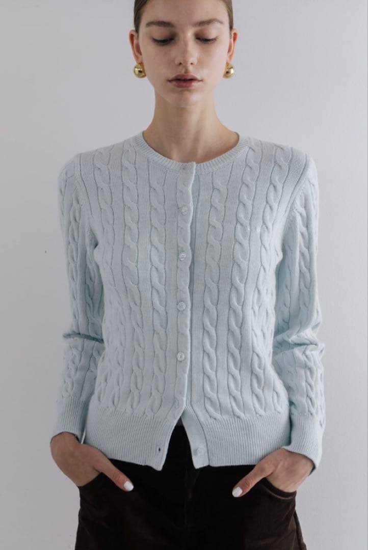 THETOE TOÉ Baker Cardigan ライトブルー S