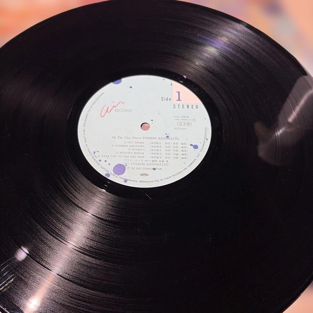 [レコード] 見本盤　角松敏生　ON THE CITY SHORE LP