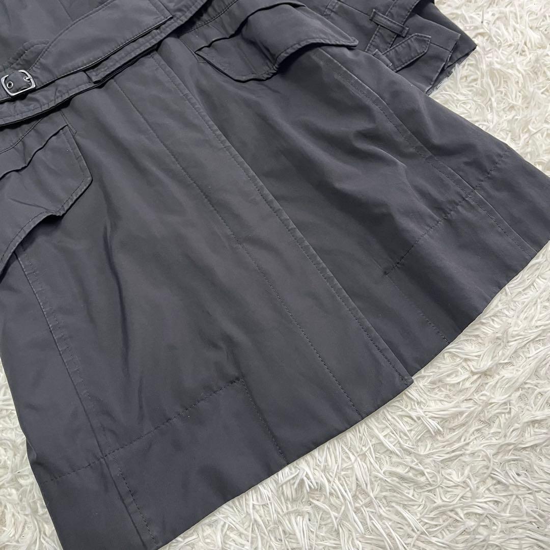 【美品】マックスマーラ トレンチコート ロング ベルト付き ブラック 38