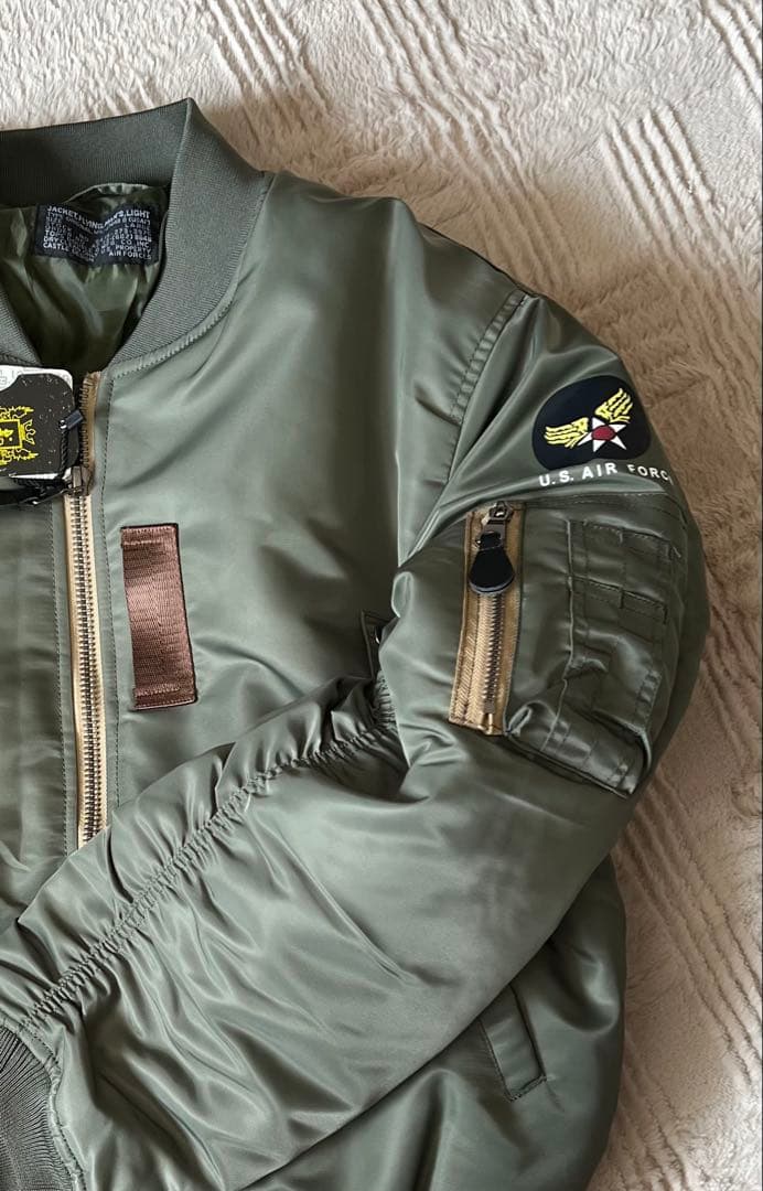 新品U.S. AIR FORCE MA-1 フライトジャケット オリーブグリーン