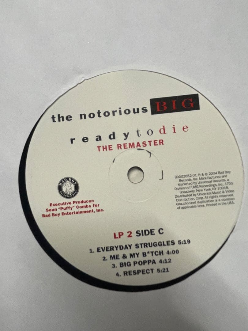 洋楽 Notorious B.I.G.Ready To Die REMASTER LP
